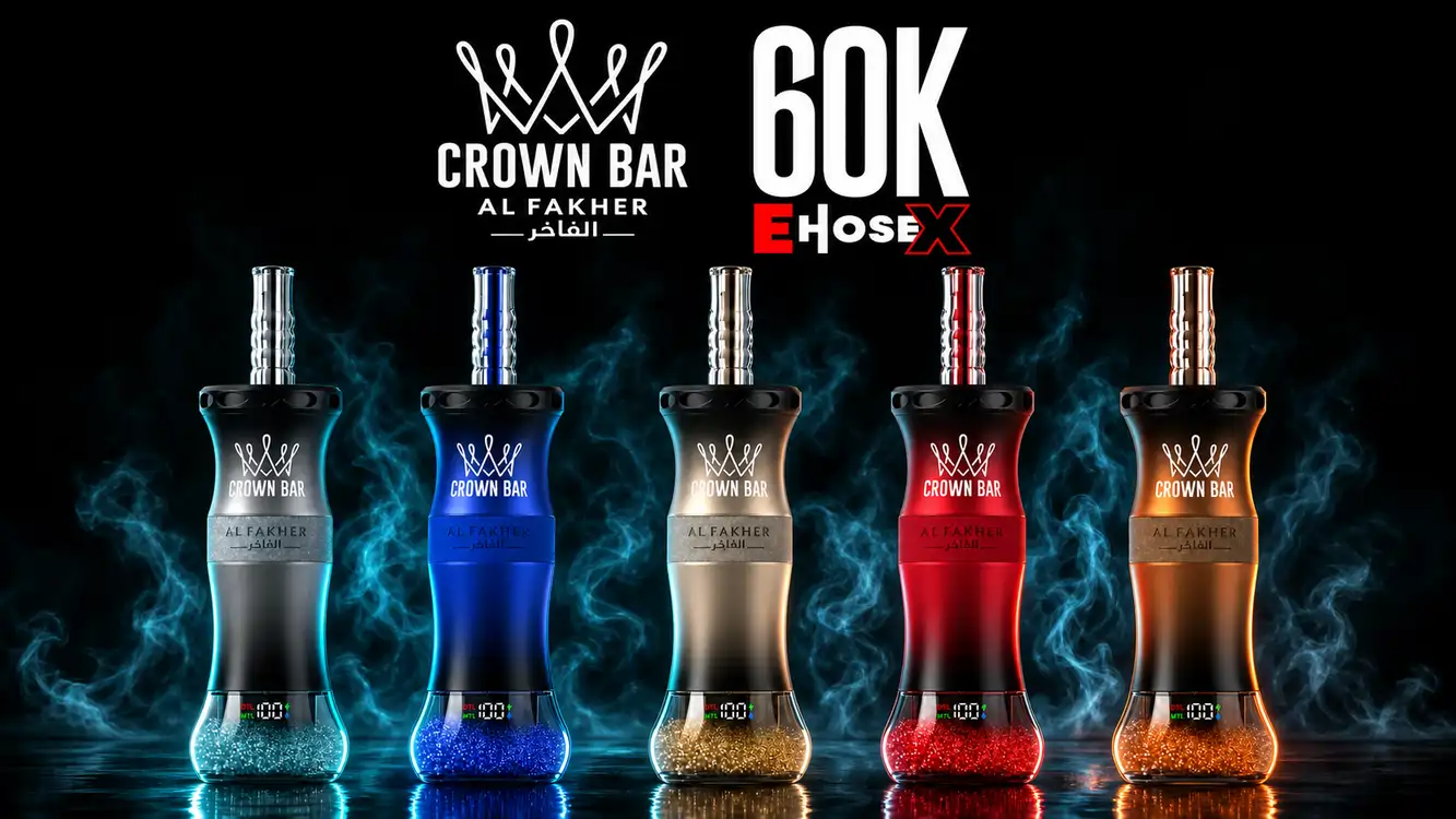 Gamme Al Fakher Crown Bar 60K E-Hose X : les 5 coloris disponibles
