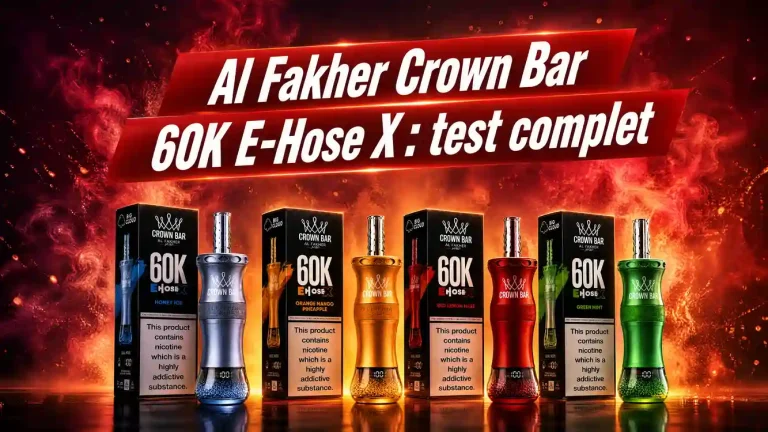 Al Fakher Crown Bar 60K E-Hose X test complet