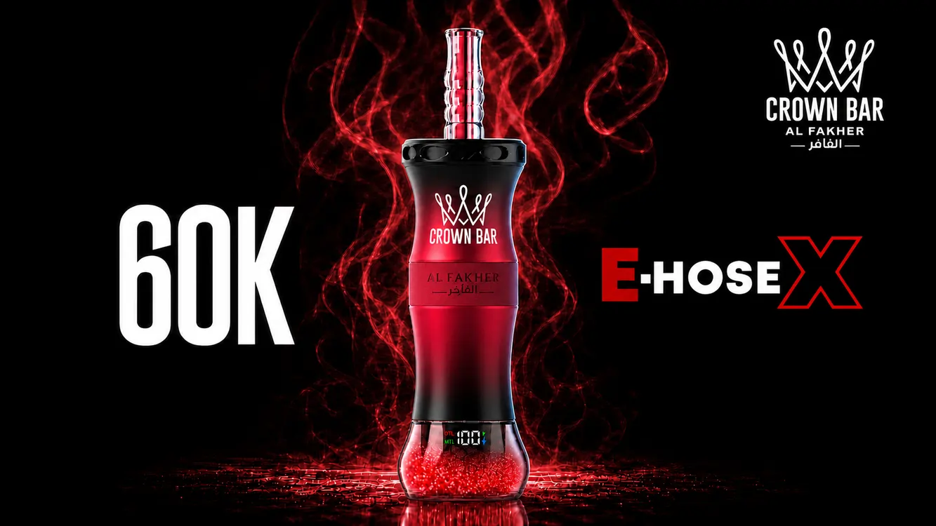 Al Fakher Crown Bar 60K E-Hose X crimson-red
