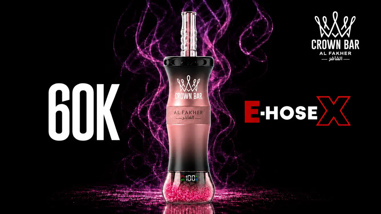 Al Fakher Crown Bar 60K E-Hose X rose-pink