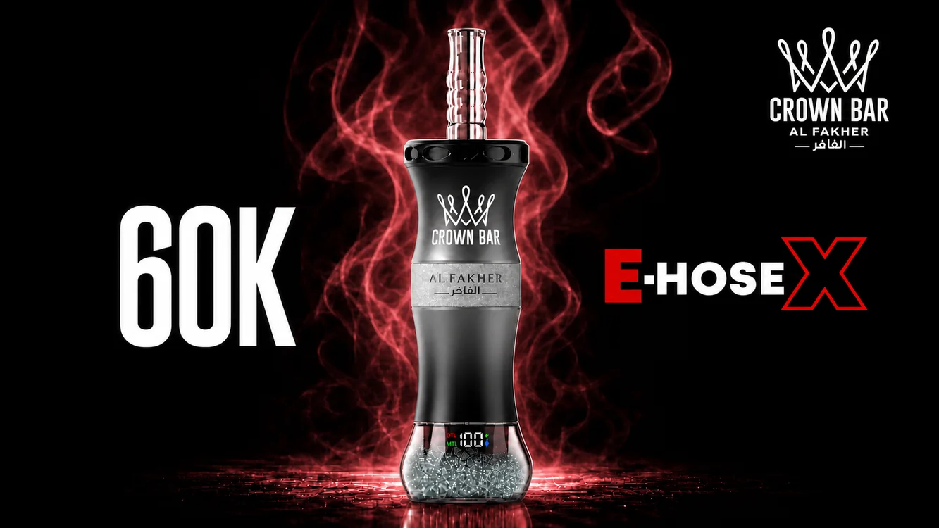 Al Fakher Crown Bar 60K E-Hose X silver-red