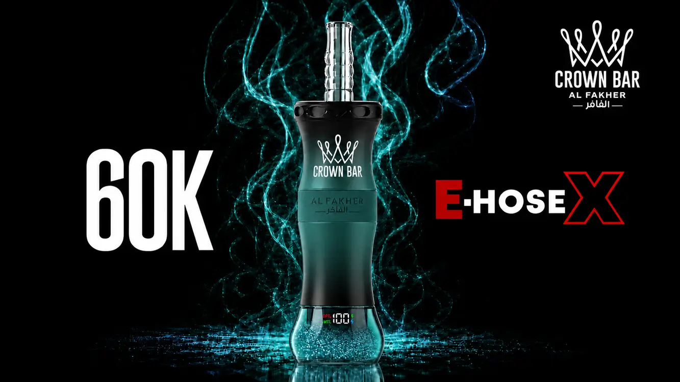 Al Fakher Crown Bar 60K E-Hose X teal-cyan